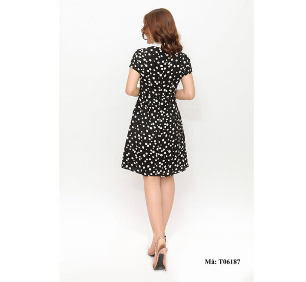 Váy đầm có cổ tay ngắn Paltex T06187 - Ảnh 3