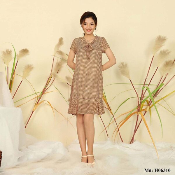 Váy( đầm) suông đuôi cá có nơ Paltex H06310