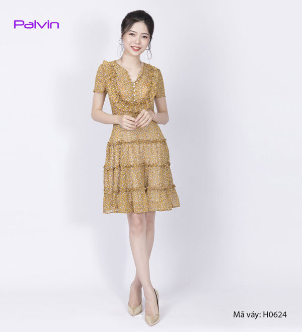 Váy hoa cao cấp  4 tầng Paltex H0624