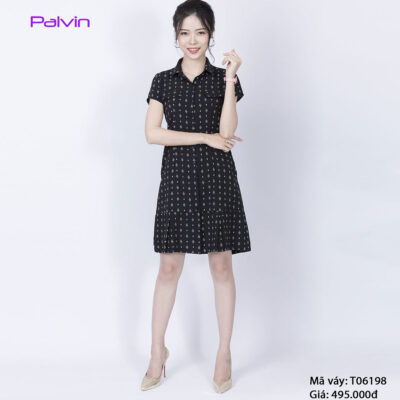 Váy họa tiết caro dáng xòe Paltex T06198