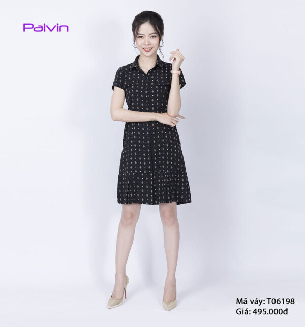 Váy họa tiết caro dáng xòe Paltex T06198