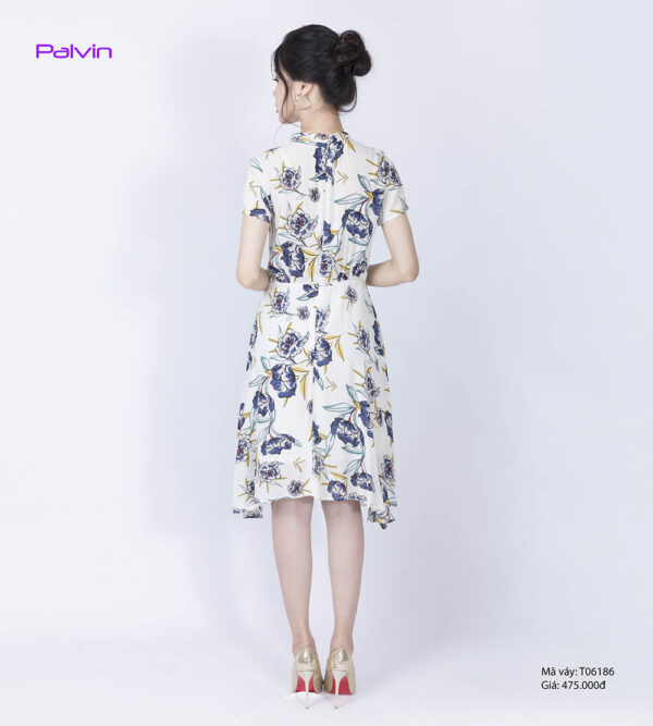 Váy hoa xinh Paltex T06186 (váy xòe tay ngắn) - Ảnh 4
