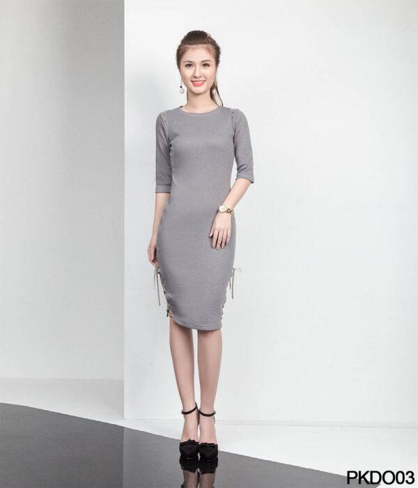 Váy len ôm dài tay lửng Paltex PKDO03 - Ảnh 2
