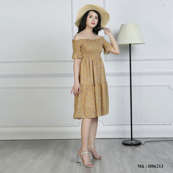 Váy maxi hoa cổ ngang Paltex H06213 - Ảnh 6