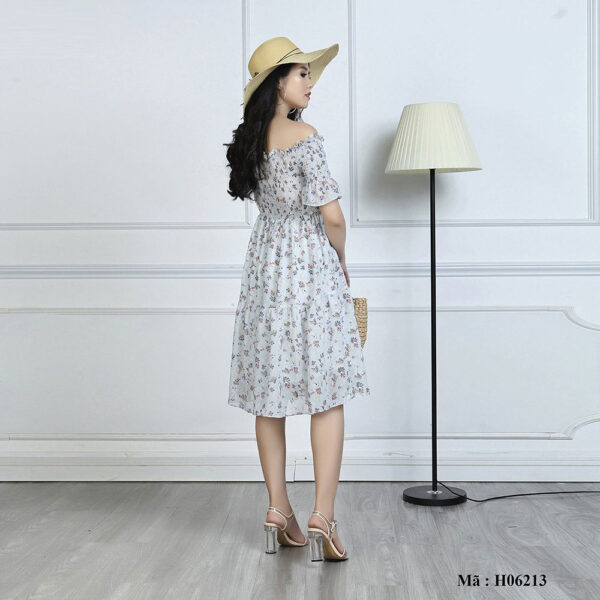 Váy maxi hoa cổ ngang Paltex H06213 - Ảnh 2