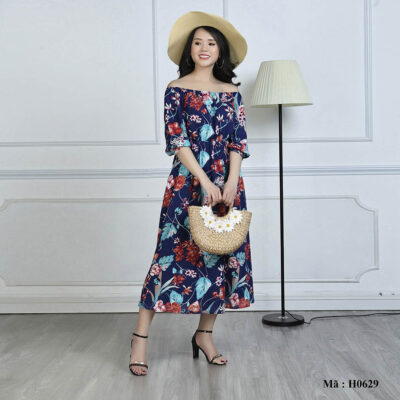 Váy maxi họa tiết Paltex Việt Nam H0629