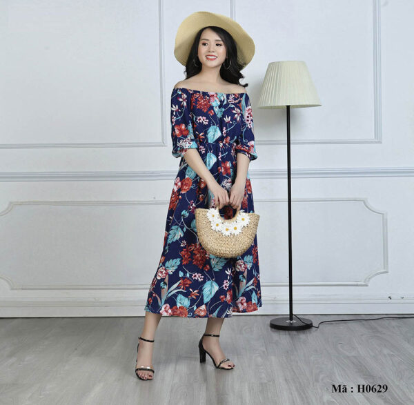 Váy maxi họa tiết Paltex Việt Nam H0629