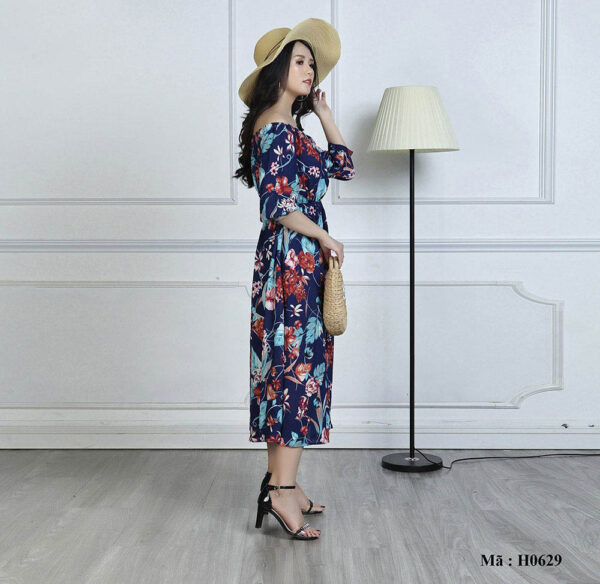 Váy maxi họa tiết Paltex Việt Nam H0629 - Ảnh 3