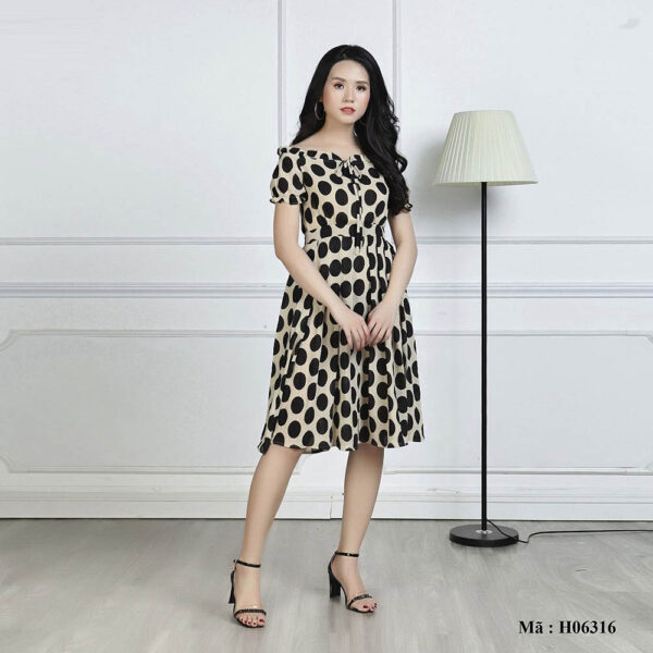 Váy maxi xòe cao cấp Paltex Việt Nam H06316