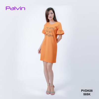 Váy thun nữ đẹp dáng suông tay điệu Paltex PVDK08