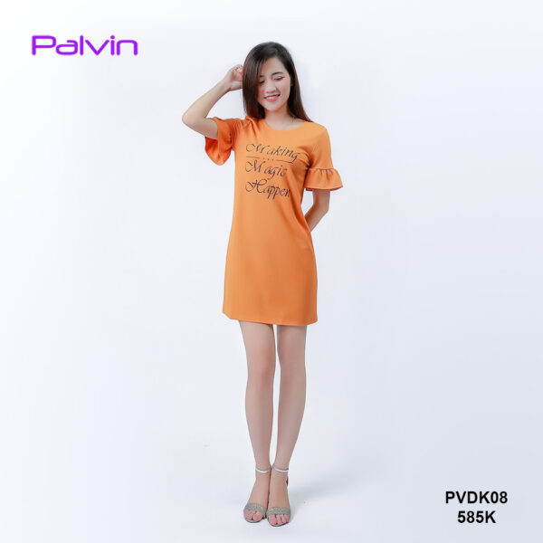 Váy thun nữ đẹp dáng suông tay điệu Paltex PVDK08 - Ảnh 2