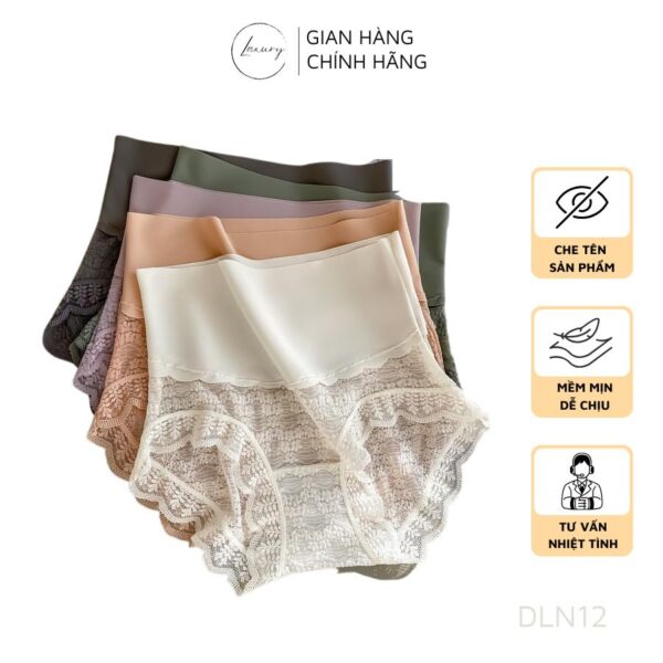 Quần lót nữ Laxury cao cấp quần Gen Bụng Định Hình Chất Su Lạnh Phối Ren Cao Cấp DLN12 - Ảnh 2