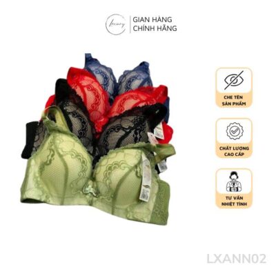 Áo Lót phối ren Laxury bản to Đệm Vừa Nâng Ngực LXANN02