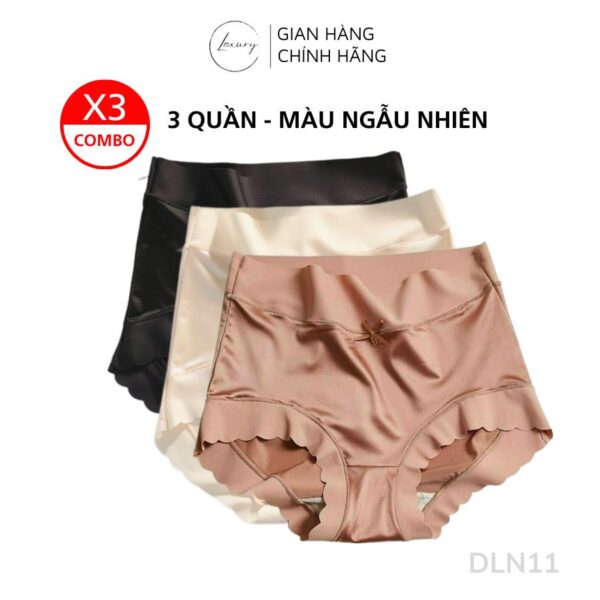 Quần lót nữ cao cấp su lụa cạp cao ren hông DLN11 - Ảnh 2
