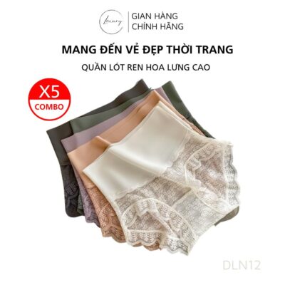 Quần lót nữ Laxury cao cấp quần Gen Bụng Định Hình Chất Su Lạnh Phối Ren Cao Cấp DLN12