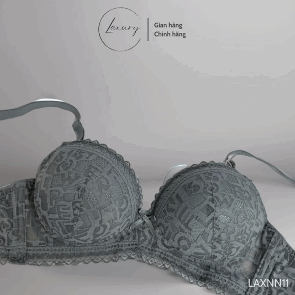 Áo Lót Không Gọng Mút Dày 5cm Laxury Họa Tiết Đẩy Ngực, Nâng Ngực LXANN11 - Ảnh 5