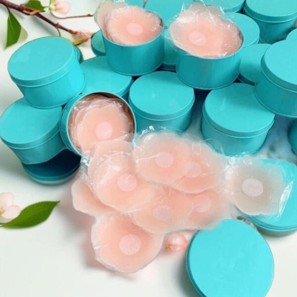 Hộp 10 Miếng Dán Nhũ Hoa Silicon - Miếng Dán Siêu Dính Êm Ái