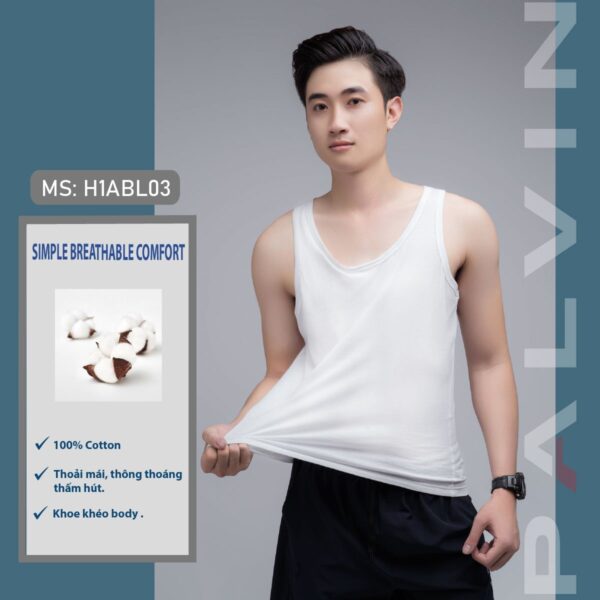 Áo ba lỗ chất liệu cotton thương hiệu Palvin - Ảnh 7