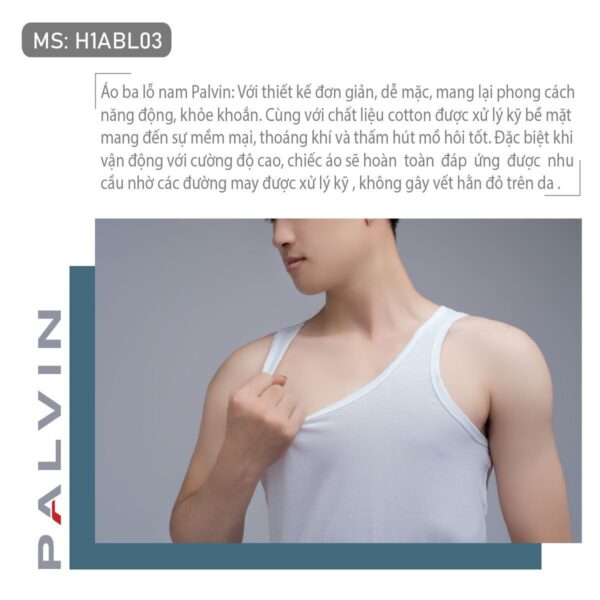 Áo ba lỗ chất liệu cotton thương hiệu Palvin - Ảnh 4