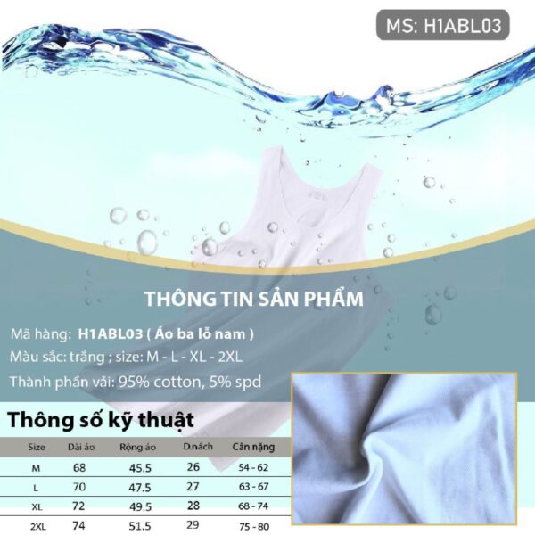 Áo ba lỗ chất liệu cotton thương hiệu Palvin - Ảnh 2